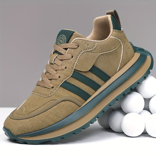 Men'S Casual Sneakers - Comfortable, Non-Slip, All-Season Footwear with Lace-Up Closure, Stylish Brown and Teal Design, Everyday Walking Shoes|Stylish Casual Shoes|Laceup Construction, Casual Shoes