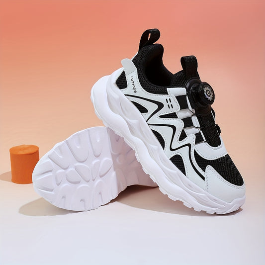 Boys' Fashion Outdoor Sports Shoes with Striped Design Suitable for Parties, Medium and Large Sizes