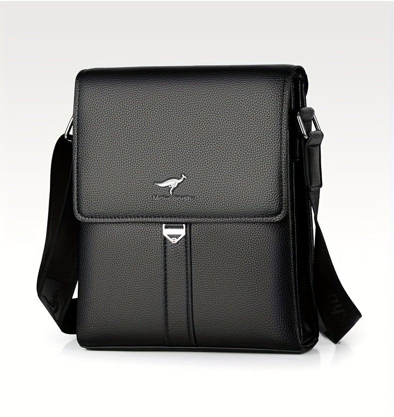 [Compact Size] Men's Crossbody Bag, Trendy Business Briefcase, Shoulder Messenger Bag for Travel and Work, Professional Document Carrier | Minimalist Briefcase | Secure Zip Closure