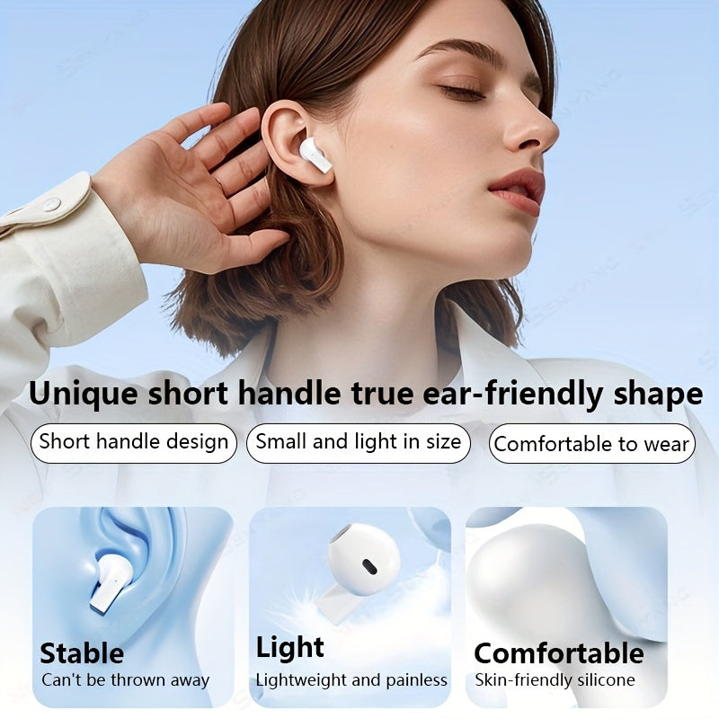 New SENYANG 2025 True Wireless 13.46 cm-Ear Comfortable Headphones- HiFi Bass 9D Stereo Calling, TWS, USB-C, Android&, Sport Earpieces, Sleep Headphones, Earbud Headphones