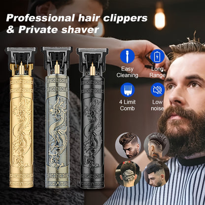 Men'S Grooming Trimmer and Shaver Set, WEEME Brand, Cordless USB Rechargeable, T-Shaped Blade, Beard Edging Tool, Can Be Trimmed and Carved, Fits Different Hairstyles, Includes 4 Limit Combs, Home Haircutting Kit, Barber Acce