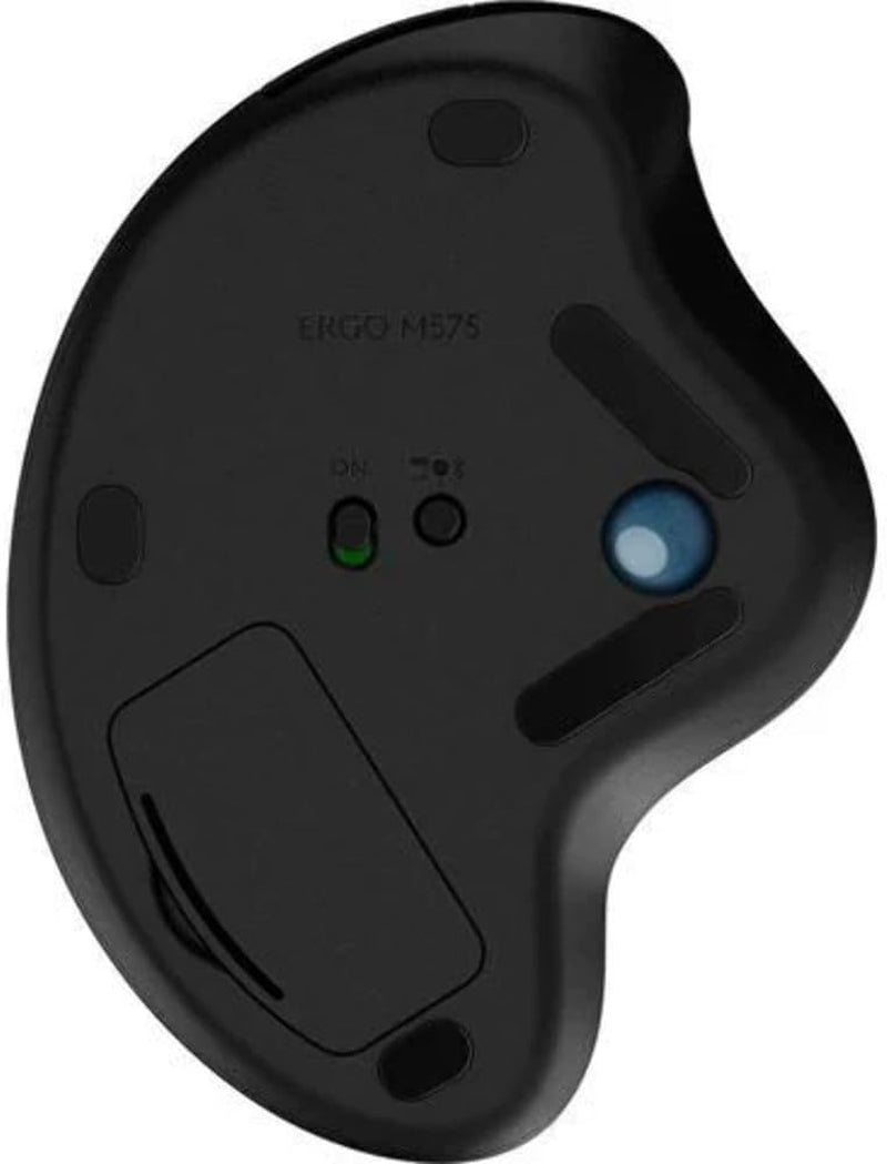 Logitech M575 Ergonomic Wireless Trackball USB Mouse, Black (910-005869)