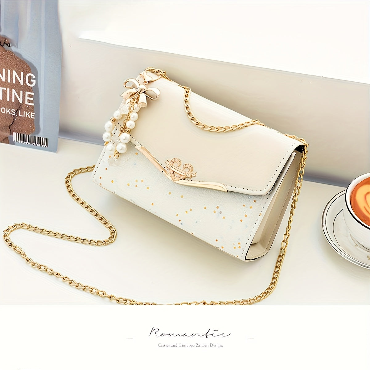 This bag is available in khaki, beige, black, and blue colors. A stylish bohemian beige PU crossbody bag with tassel charm - urban-style flap shoulder bag featuring a metal chain strap, lightweight and portable, ideal for sho
