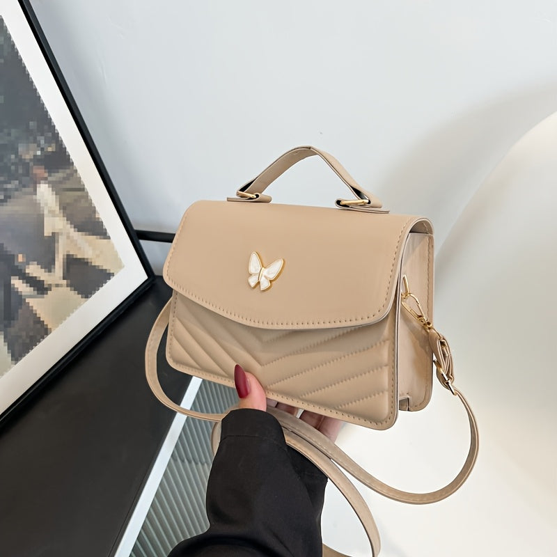 [Women's Shoulder Bag] 1pc Simple Fashion Crossbody Bag New Women's Bag Solid Color Shoulder Bag Minority Style Handbag Suitable for Daily Wear