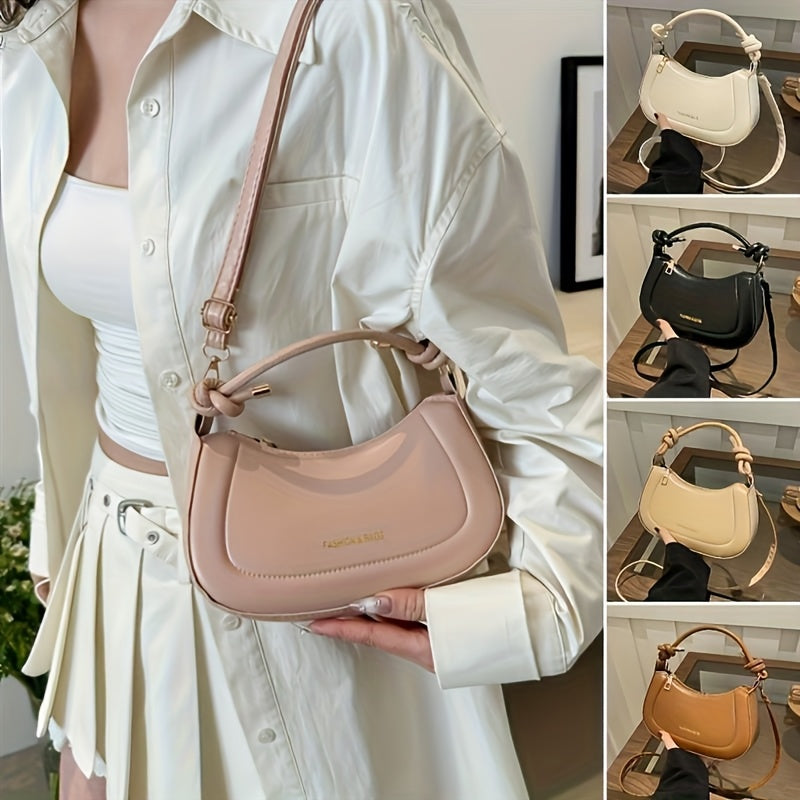 Fashion Solid Color Mini Crossbody Bag for Girls - Durable, Lightweight with Adjustable Shoulder Strap, Zipper Closure - Perfect for Daily Commute and Party Use, Ideal Gift for Friends, Family, and Special Occasions, Daily Co