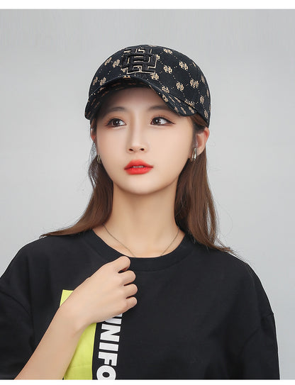 Gāo Dàng Jīng Gōng Mǎn Yìn Cì Xiù Mào Zi Nán Nǚ Shì Kě Tiáo Jié Zhē Yáng Fáng Shài Yā Shé Mào Bàng Qiú Mào