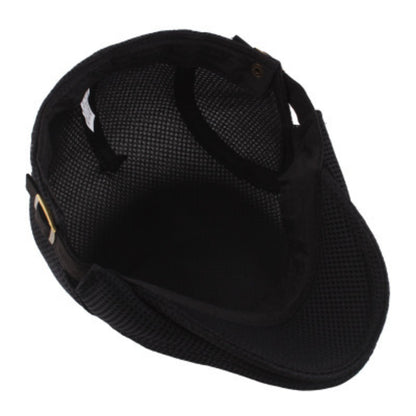 Summer Men News Breathable Cap Hat Mesh Cabbie Golf Driving Sun Flat Beret Black White Gray Beige Hats Caps Visors