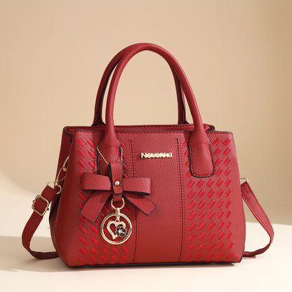 Gift for Mom, Stylish Large Capacity Crossbody Bag with Embroidery, Shoulder or Diagonal Carry Women's Handbag, Fashionable Tote Bag for Family, Perfect Gift for Mother