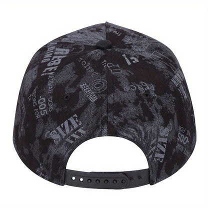 1pc Men's Hip Hop Baseball Cap, Snapback Cap