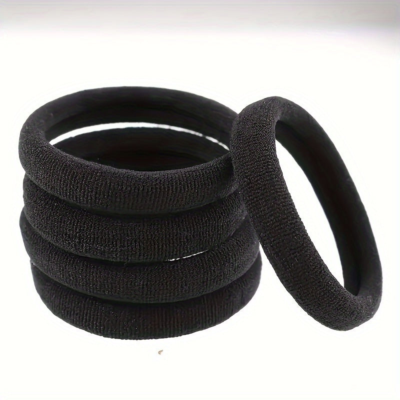 10/20/50/100pcs Solid Color Elastic Hair Band Ponytail Clip Stylish Hair Styling Accessories for Daily Use