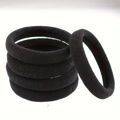 10/20/50/100pcs Solid Color Elastic Hair Band Ponytail Clip Stylish Hair Styling Accessories for Daily Use