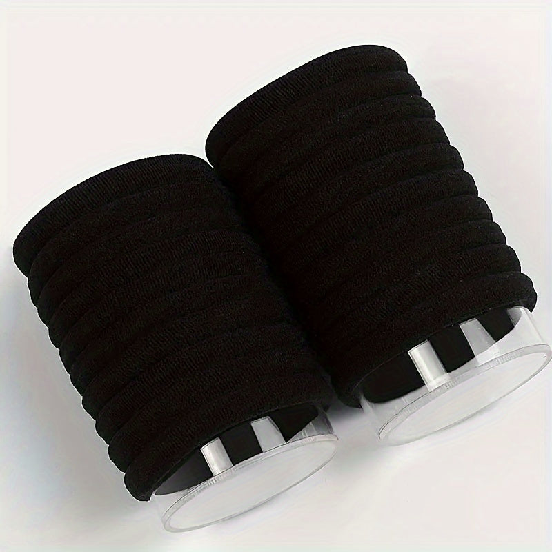 10/20/50/100pcs Solid Color Elastic Hair Band Ponytail Clip Stylish Hair Styling Accessories for Daily Use