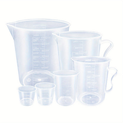6pcs Measuring Cup Set - Durable, Easy-Pour Plastic Liquid Measuring Cups - Multipurpose Kitchen Utensils for Accurate Baking & Cooking Measurements - Essential Cooking Tools for Home Chefs