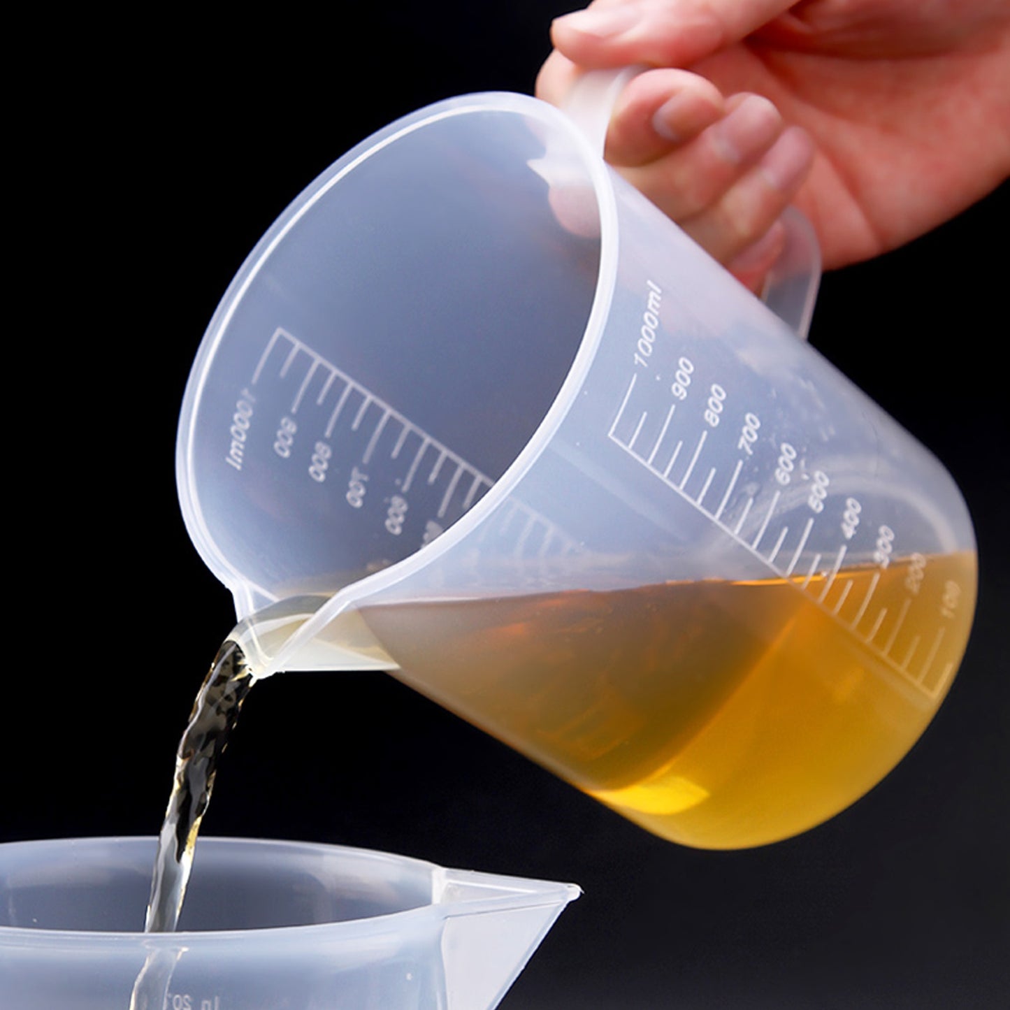 6pcs Measuring Cup Set - Durable, Easy-Pour Plastic Liquid Measuring Cups - Multipurpose Kitchen Utensils for Accurate Baking & Cooking Measurements - Essential Cooking Tools for Home Chefs