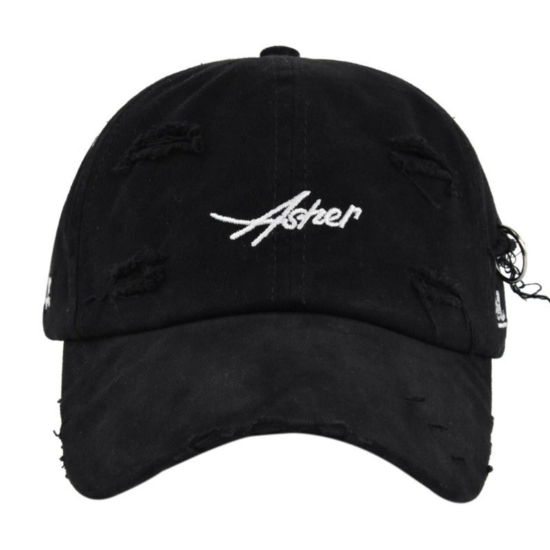 1pc of Retro Torn Baseball Cap, Faded And Worn Dad Hats with Letter Embroidery, Unisex Hip Hop Sun Hats Suitable for Both Women And Men.