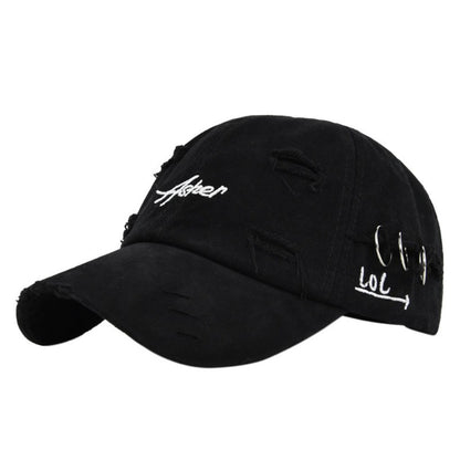 1pc of Retro Torn Baseball Cap, Faded And Worn Dad Hats with Letter Embroidery, Unisex Hip Hop Sun Hats Suitable for Both Women And Men.