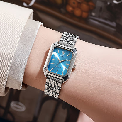 New Foreign Trade Women's Watch - Fashionable Simple Square Quartz Wristwatch for Female Students