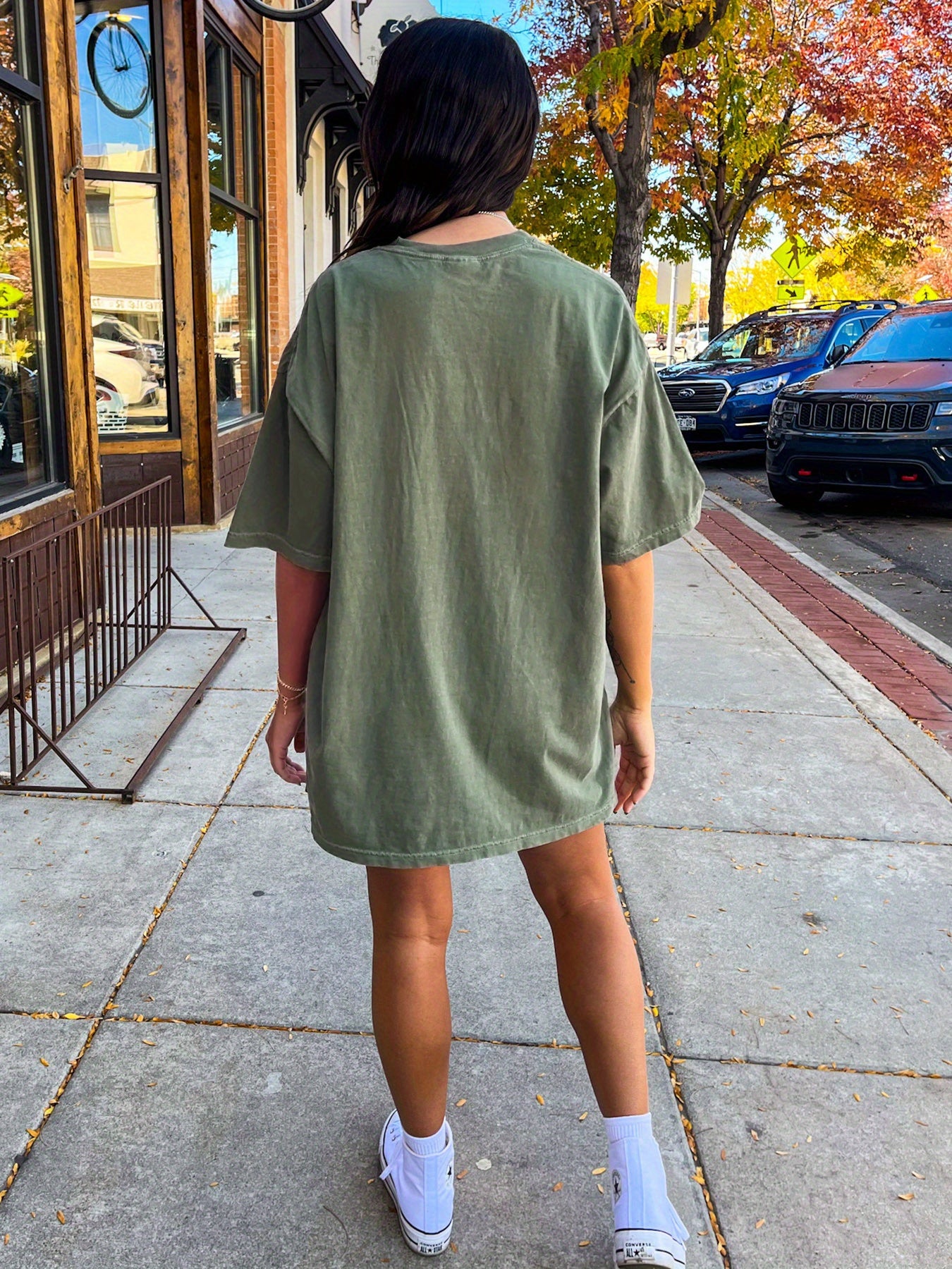 Երկկողմանի Milano Italy Letter Print Crew Neck Tee զգեստ, պատահական կարճաթև ամառային զգեստ կանանց համար, թեթև և հարմարավետ