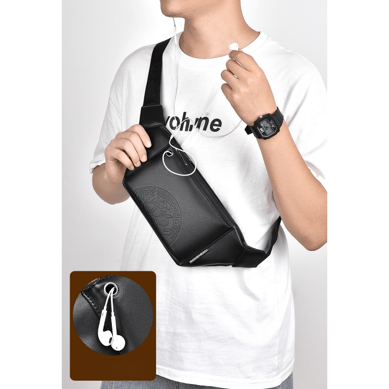Men'S Large Capacity Trendy Chest Bag, Casual Sports Crossbody Bag, Stylish Men'S Backpack.