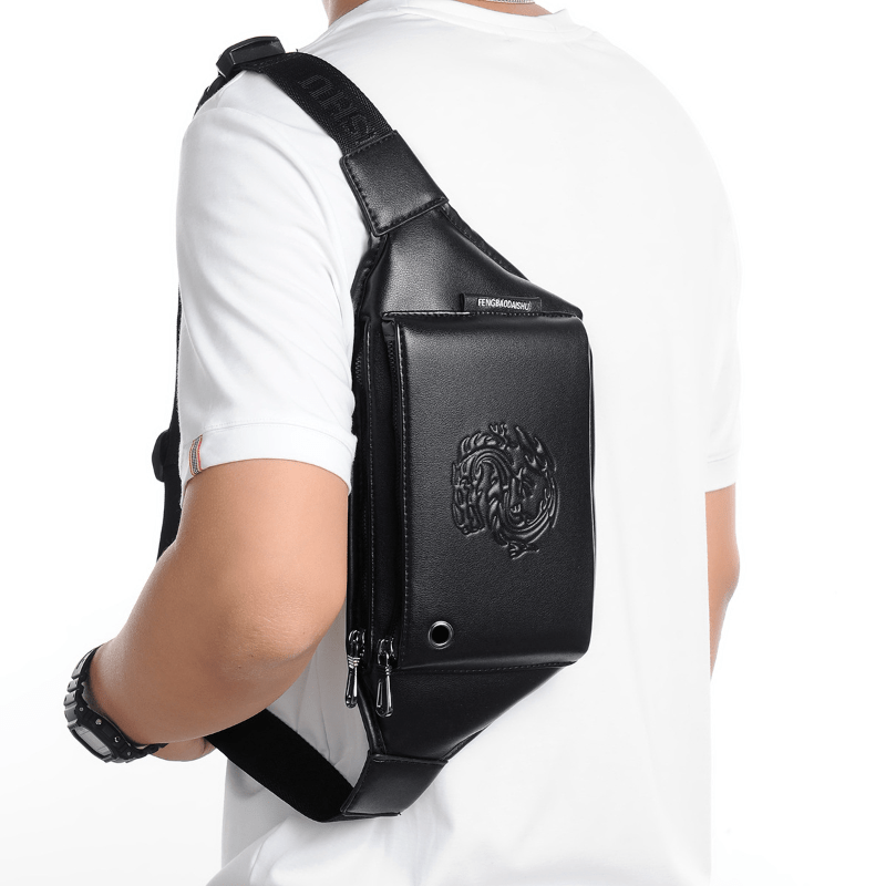 Men'S Large Capacity Trendy Chest Bag, Casual Sports Crossbody Bag, Stylish Men'S Backpack.
