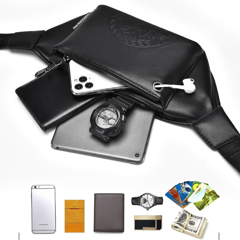 Men'S Large Capacity Trendy Chest Bag, Casual Sports Crossbody Bag, Stylish Men'S Backpack.