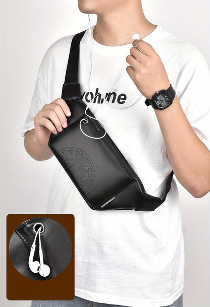 Men'S Large Capacity Trendy Chest Bag, Casual Sports Crossbody Bag, Stylish Men'S Backpack.
