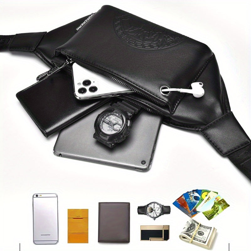 Men'S Large Capacity Trendy Chest Bag, Casual Sports Crossbody Bag, Stylish Men'S Backpack.
