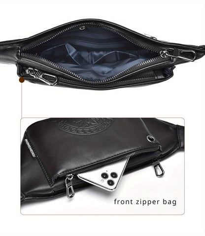Men'S Large Capacity Trendy Chest Bag, Casual Sports Crossbody Bag, Stylish Men'S Backpack.
