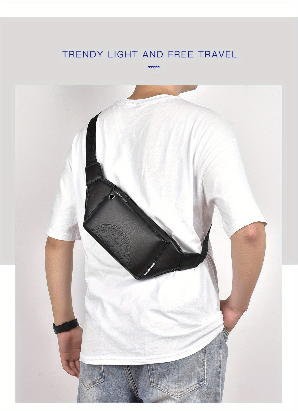 Men'S Large Capacity Trendy Chest Bag, Casual Sports Crossbody Bag, Stylish Men'S Backpack.