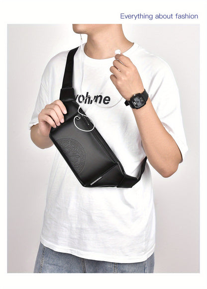 Men'S Large Capacity Trendy Chest Bag, Casual Sports Crossbody Bag, Stylish Men'S Backpack.