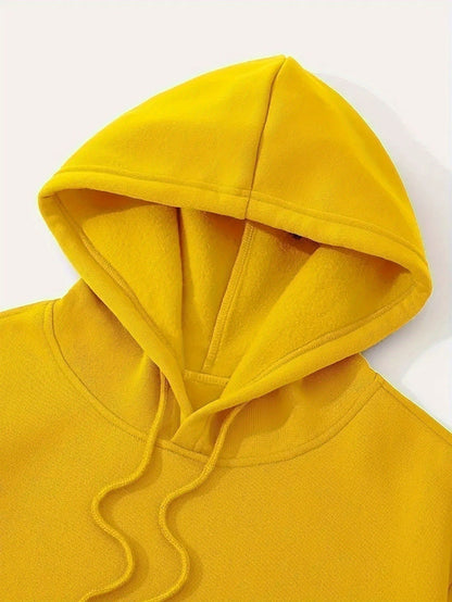 Durable Fabric, Men's Casual Sporty Hoodie and Jogger Set - Trendy Geometric Print, Blue and Black, Polyester Blend, Machine Washable, Perfect for Fall/Winter
