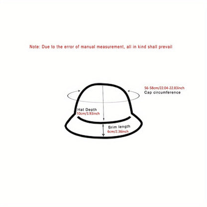 Reversible Men's Bucket Hat with Letter Print - Funky Style, Sun Protection & Versatile for Outdoor Activities, Foldable Sun Hat
