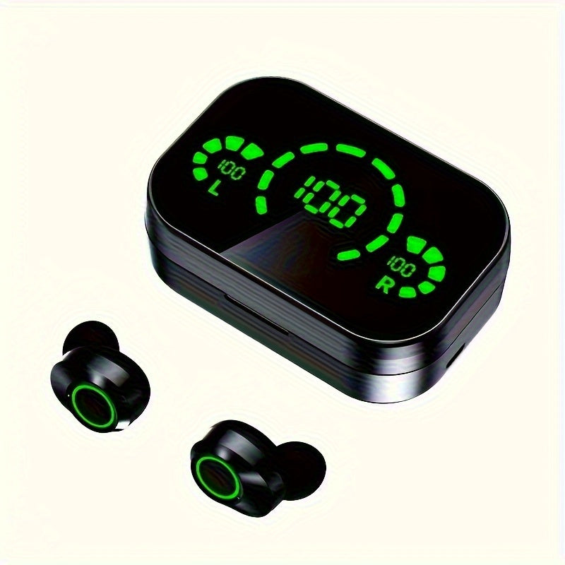 TWS Wireless Earbuds with LED Display, Noise Reduction, In-Ear Sports Gaming Headphones, Long Battery Life, High-Fidelity Sound, 2025 Model, Emergency Phone Charging Feature, 800mAh Lithium Battery, USB-C, for Android Phones,