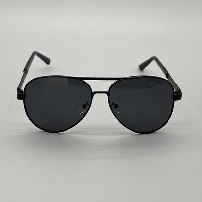 Men's Vintage Pilot Fashion Glasses Polarized Metal Frame Large Rims for Driving,,, - Stylish Retro Design, Eyewear, Quality Lenses