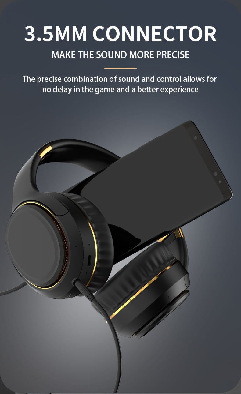 Ultra-large Capacity 400 MAh Wireless Headphones With Ambient Lighting, HIFI Sound Effects, Music All Day Long, 5.3 Chip, Low Latency, High-quality Headphones, Suitable For Travel, Business, Music, Gifts, Work, Phone Calls