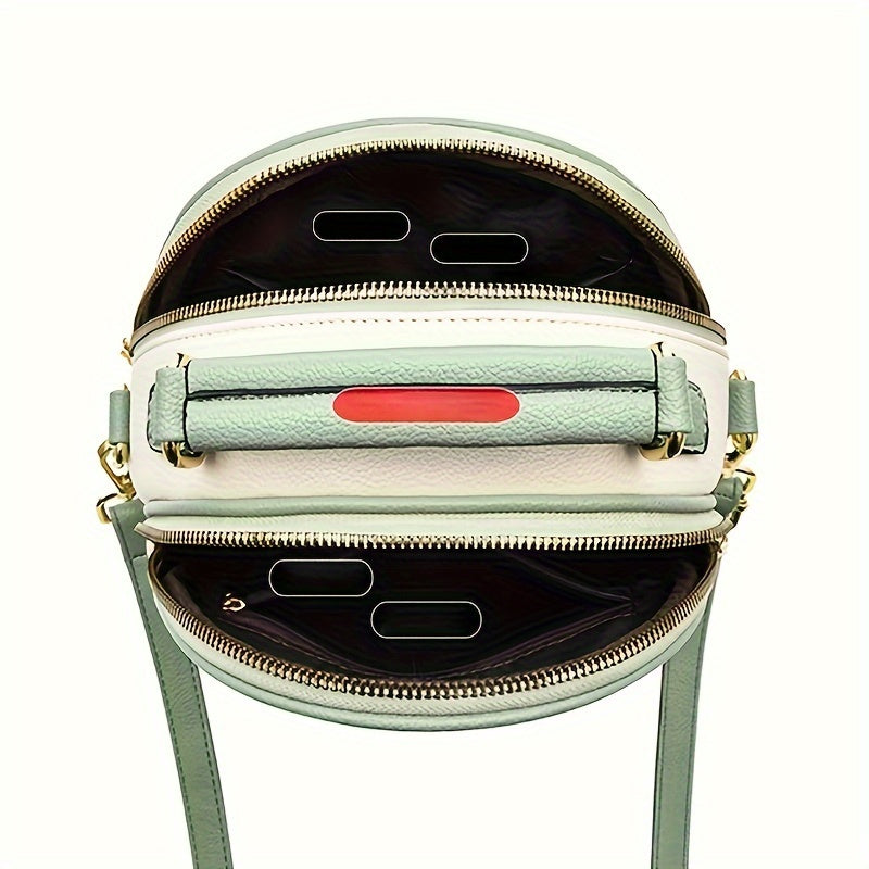 Stylish Women's Handbag - Two-Tone Red & White Design, Embossed Floral Pattern, Adjustable Crossbody Strap, Golden-Tone Hardware, Perfect for Casual Outings & Commuting, Ladies Handbags