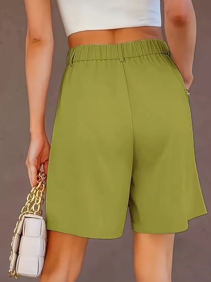 Elegant High-Waisted Summer Shorts for Women