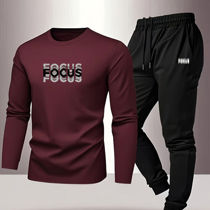 Men's Casual Comfortable Breathable Printed Loungewear Pants Set