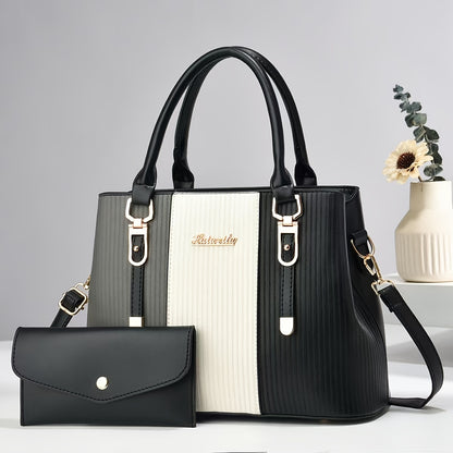 Stylish And Versatile Women'S Bag, Large Capacity Mom Bag, Simple Letter Texture, Color Matching, Handbag, Multi Set, Set, Thank You for The Gift, Give to Your Girlfriend