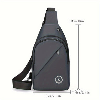 Men'S Chest Bag with Large Capacity, Stylish Crossbody Bag That Allows for Versatile Carrying Options, Perfect for Outdoor Sports And Travel.
