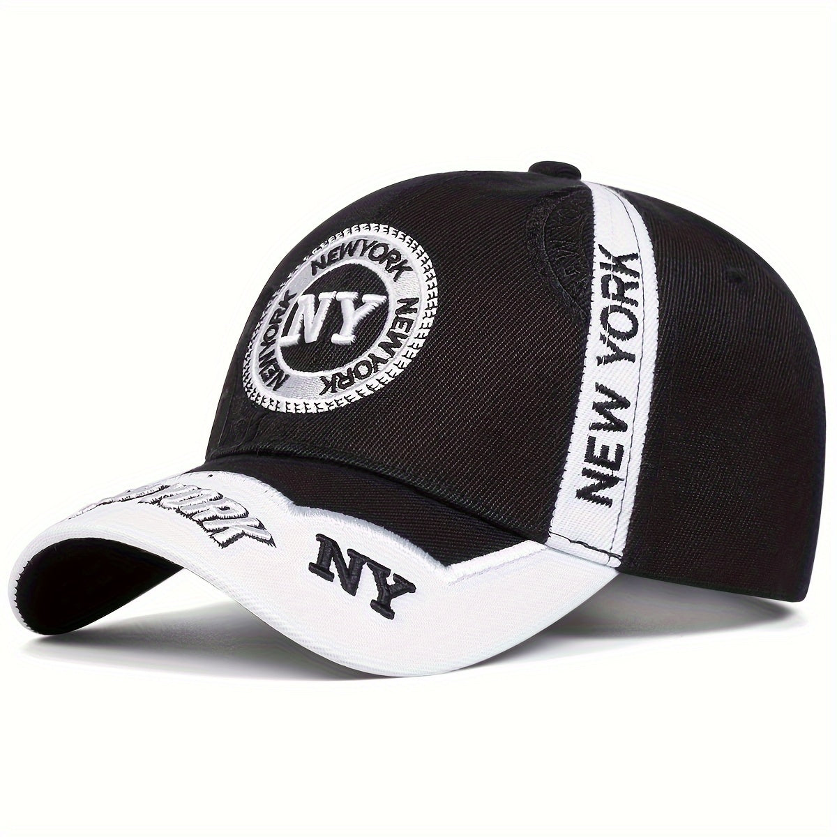 1pc Men's NY Letter Stitching Baseball Cap Outdoor Adjustable Sun Protection Casual Hat Suitable for Spring and Autumn Travel and Beach Party