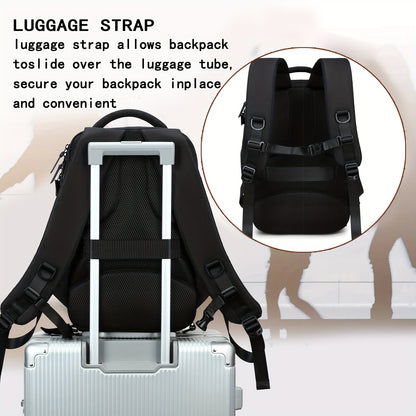 Travel Backpack for Men, Airline-Approved Carry-On Luggage, 15.6-Inch Laptop Business Bag, Weekend Leisure Hiking and Casual Daypack