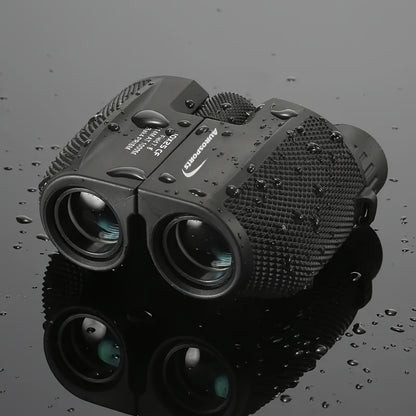TD1025 Compact High-Quality Binoculars with 10x Magnification, 25mm Objective Lenses & Interchangeable Eyecups - Black Rubber Coated Optics for Bird Watching, Travel, Sports, Outdoor Observation, Binoculars for Bird Watching,