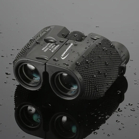 TD1025 Compact High-Quality Binoculars with 10x Magnification, 25mm Objective Lenses & Interchangeable Eyecups - Black Rubber Coated Optics for Bird Watching, Travel, Sports, Outdoor Observation, Binoculars for Bird Watching,