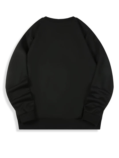 Men's Long Sleeve Sweatshirt and Pants Set, Trendy Print Casual Fashion Outdoor Sports Two-Piece Set