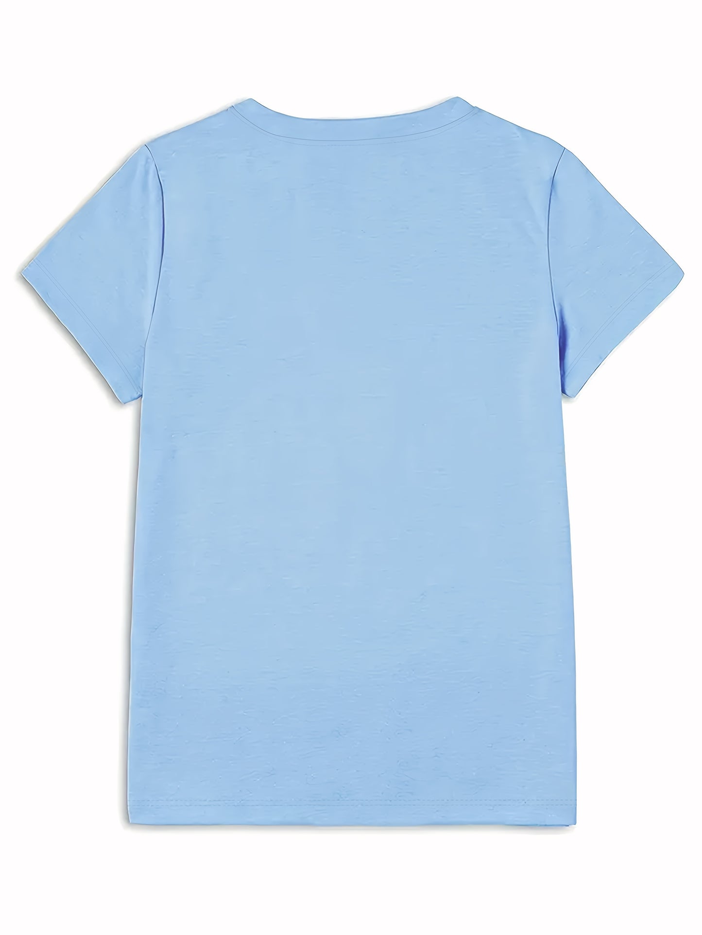 Circle Chic Butterfly Print T-Shirt - Exquisite Design, Casual Round Neck Top - Breathable and Lightweight, Perfect for Spring/Summer Wardrobe