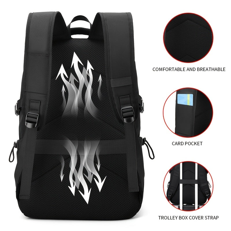 3 sizes to choose from, Men's fashionable short distance travel backpack, convenient multi-functional backpack for business commuting, multiple pockets and large capacity, suitable for storing laptops, suitable for school wor