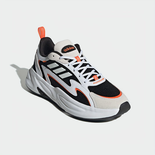 Adidas Men'S & Women'S JH7371 Running Shoes - Breathable Mesh Upper, Cushioned EVA Sole, Lightweight Low-Top Design for Gym, Training & Casual Wear - White/Black/Orange Accents, Gym Shoes, Sleek Sporty Look, Durable Rubber So