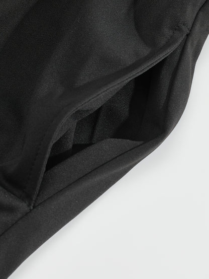 New Spring Fashion Casual Polo Shirt Zipper Men'S Casual Sports Long Pants Short Sleeve Two-Piece Set