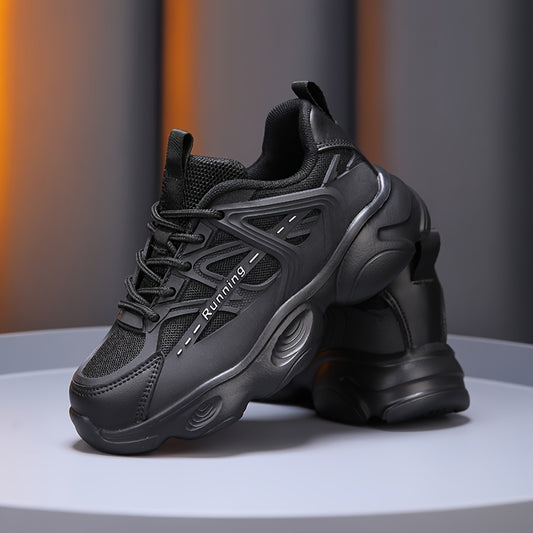 Boys' black Jedi knight casual breathable comfortable trend fashion height increasing versatile sports shoes